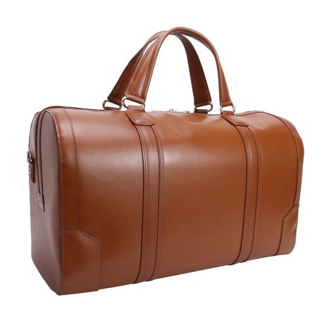 MCKLEINUSA Mcklein 88194 20 in. Kinzie Carry-All Leather Duffel; Brown 88194